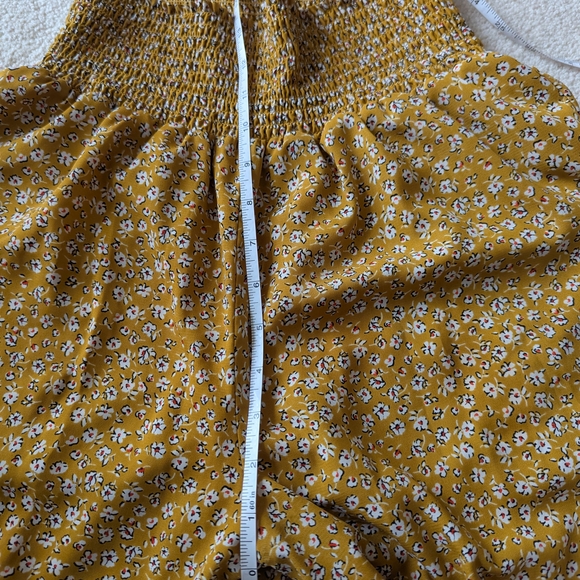 Sienna Sky Mustard Floral Smocked Pants - Picture 6 of 7